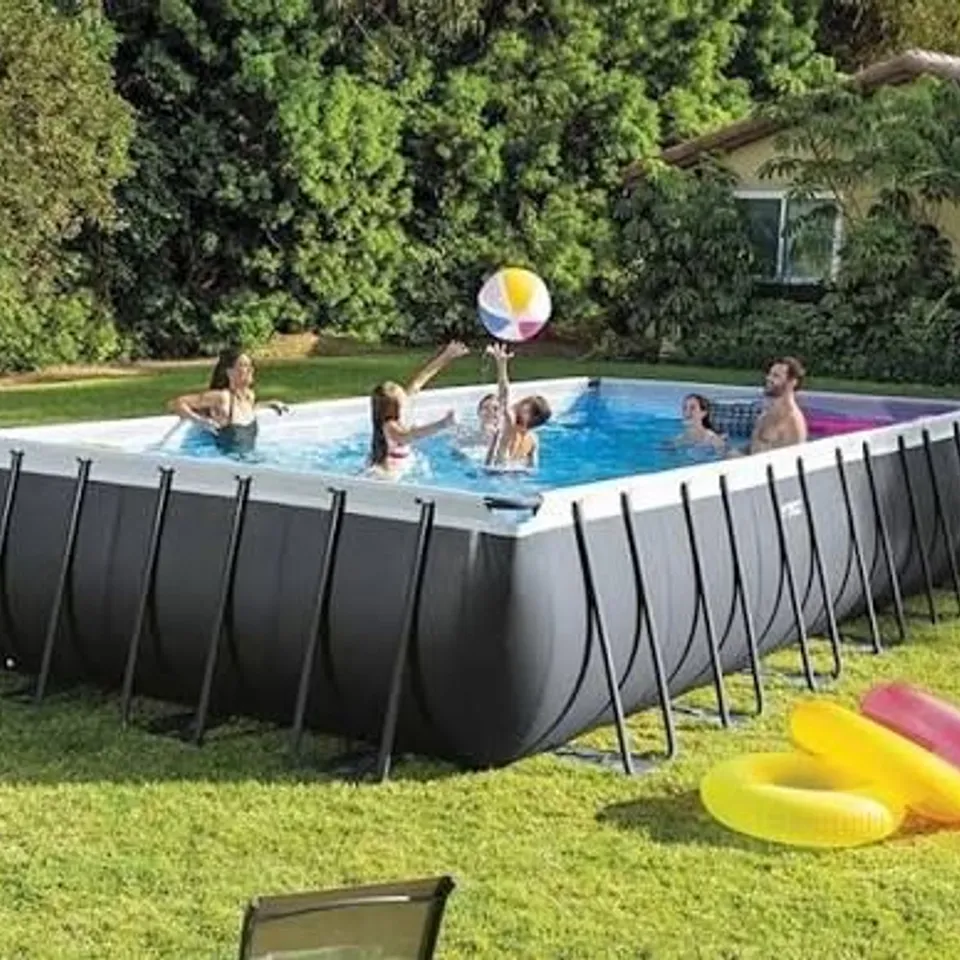 BOXED INTEX ULTRA XTR RECTANGULAR ABOVE GROUND SWIMMING POOL 24FT X 12FT (TWO BOXES)