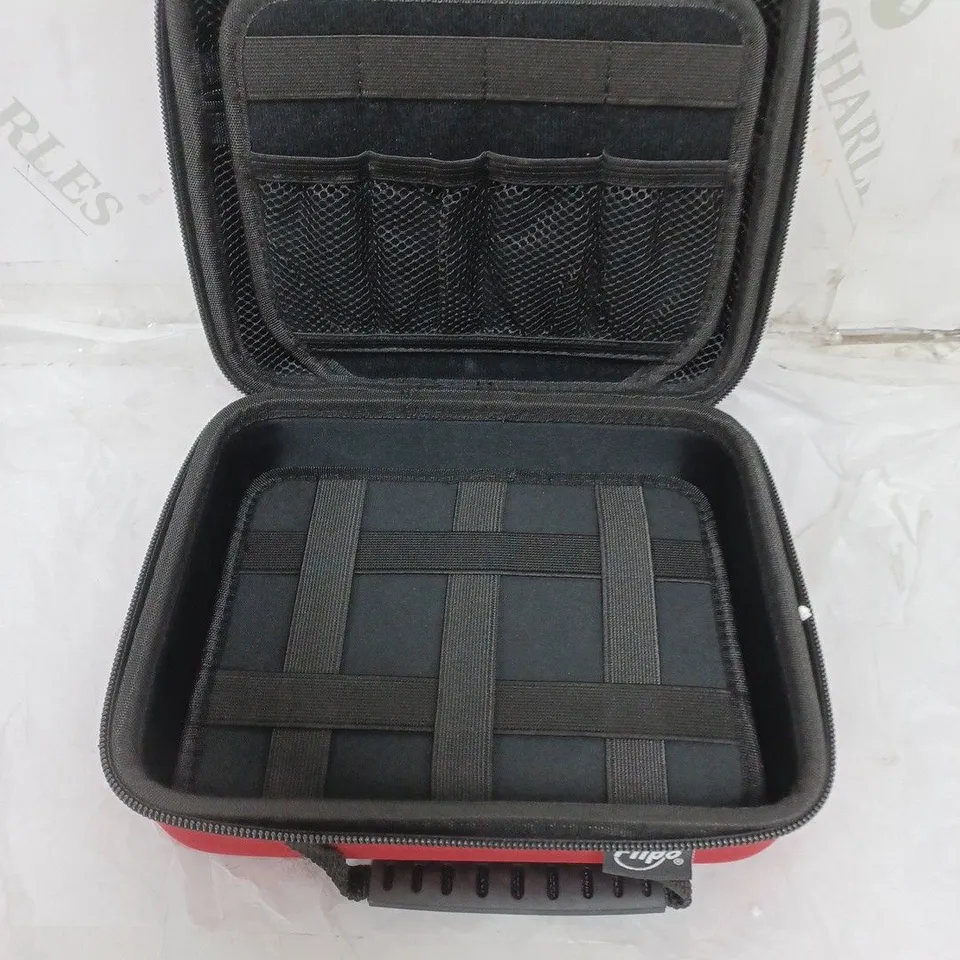 BOXED LOT OF 2 RED STORAGE CASES BY FLIPO
