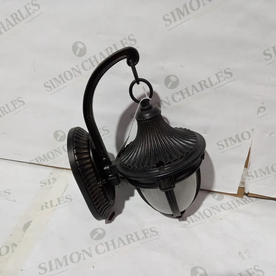 DESIGNER BLACK HANGING LANTERN WALL LIGHT