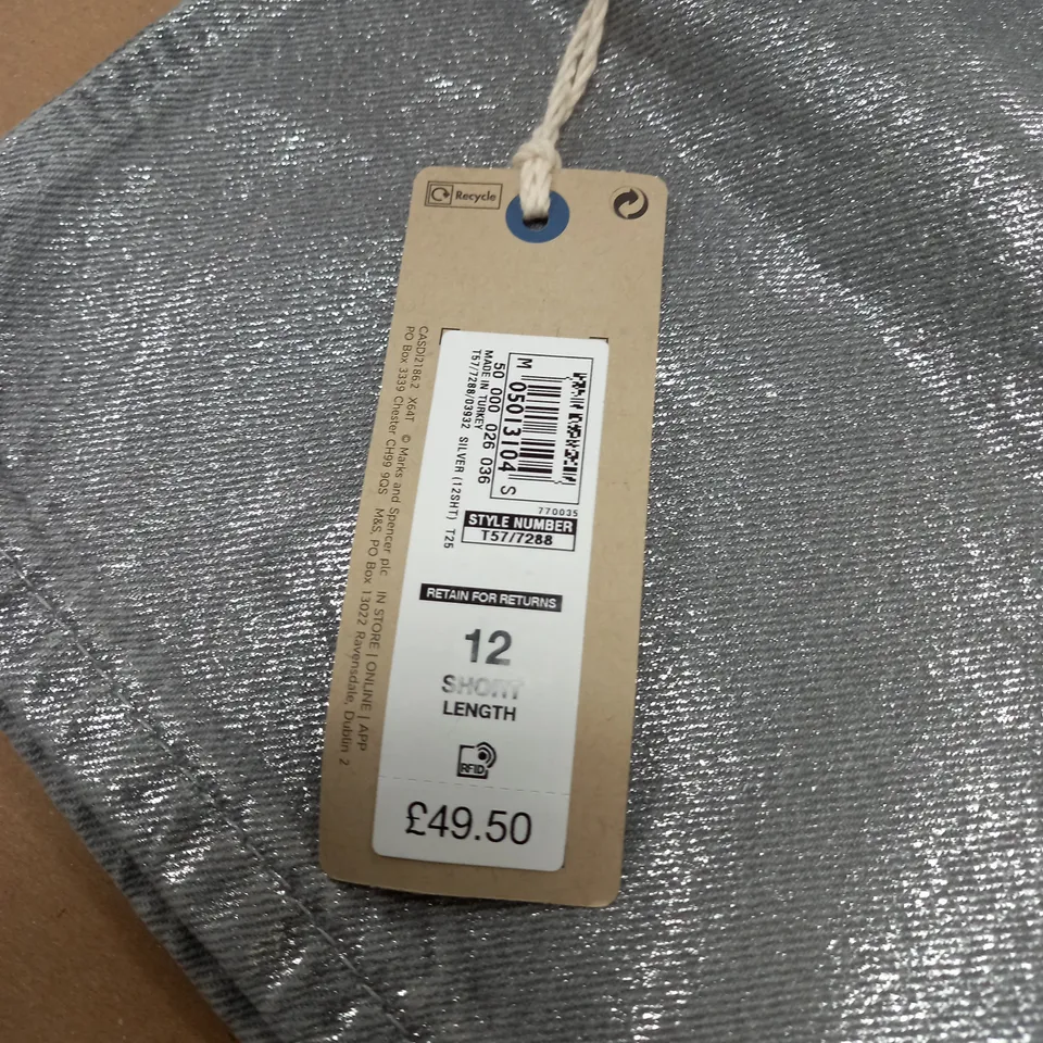 M&S WIDE HIGH RISE JEANS - 12 SHORT