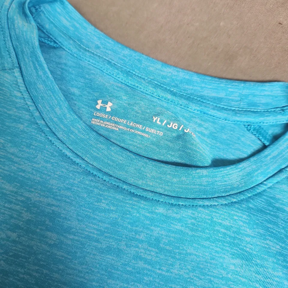 UNDER ARMOUR LOOSE TEE IN SKY BLUE - YOUTH LARGE