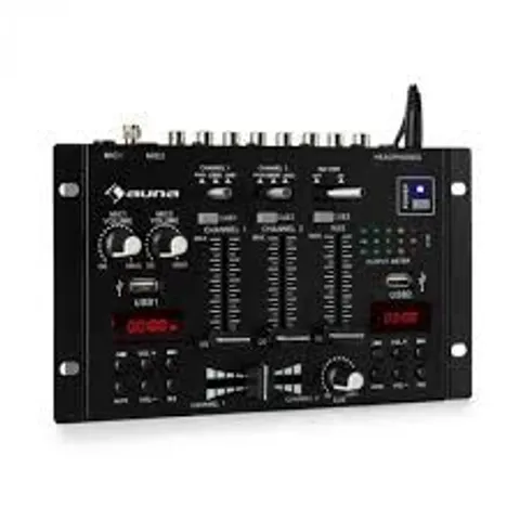 AUNA PRO DJ-22BT, MKII, MIXER, 3/2 CHANNEL DJ MIXER, BT, 2XUSB, RACK MOUNT, BLACK