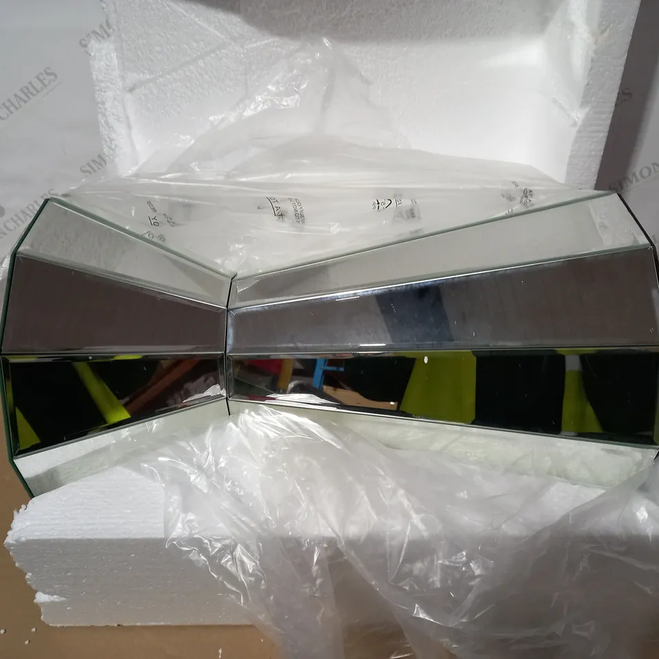 JM BY JULIEN MACDONALD MIRRORED SIDE TABLE