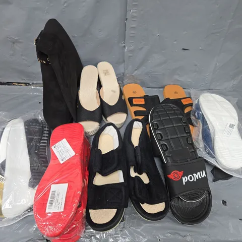 APPROXIMATELY 20 ASSORTED PAIRS OF SHOES AND FOOTWEAR ITEMS IN VARIOUS STYLES AND SIZES TO INCLUDE FASHION, GRACE EVERY STEP, HONG, ETC