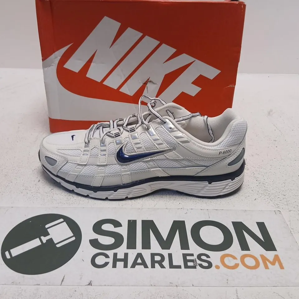 NIKE P-6000 WHITE RUNNING SHOES – MENS UK 11 (EU 46) – BOXED
