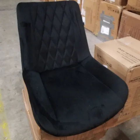 BOXED SET OF CARL DINING CHAIRS -BLACK VELVET-