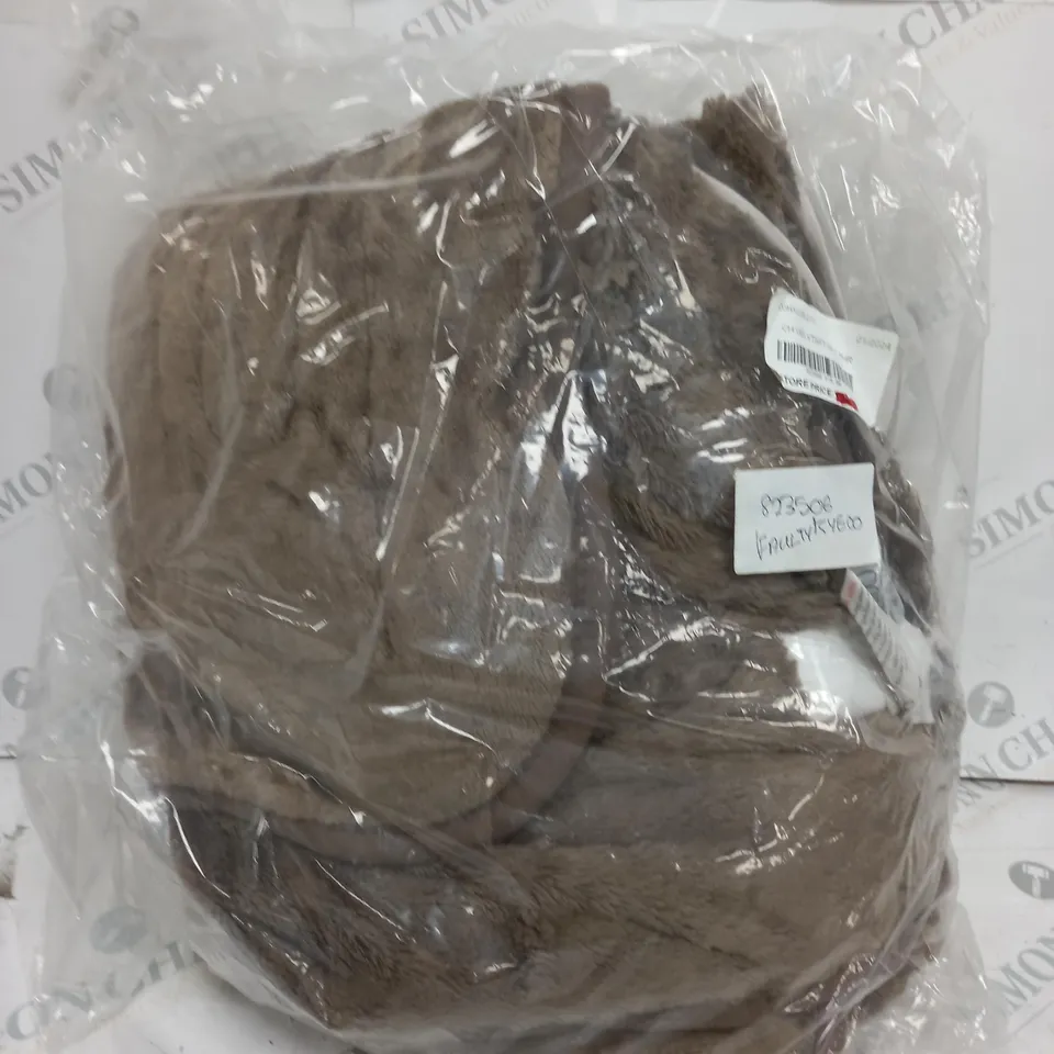 BOXED COZEE HOME VELVETSOFT HEATED THROW IN DARK TAUPE