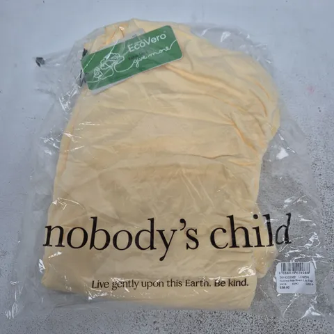 BAGGED NOBODY'S CHILD LEMON RUCHED SIDE SEAM LS TOP – UK14