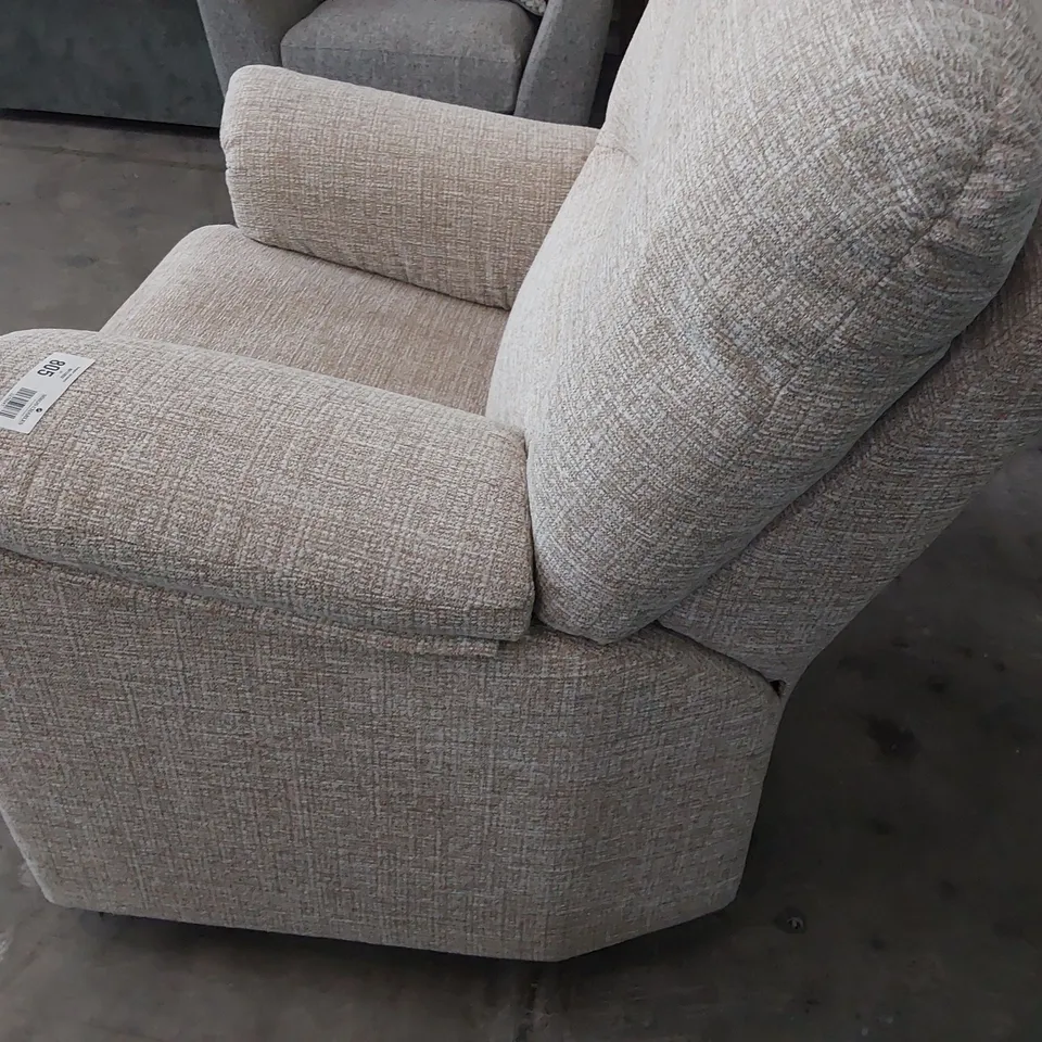 QUALITY BRITISH DESIGNER G PLAN CHLOE EASY CHAIR LOOM CLAY FABRIC 