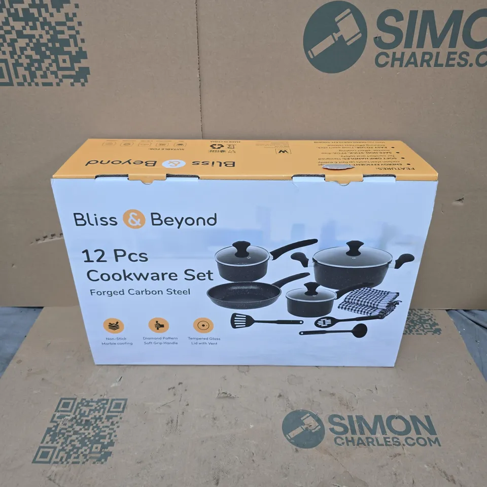 BOXED BLISS & BEYOND 12PCS COOKWARE SET