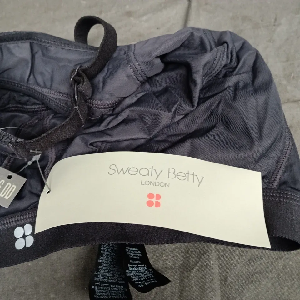 SWEATY BETTY ULTRA RUNNING BRA – URBAN GREY, UK 36DD
