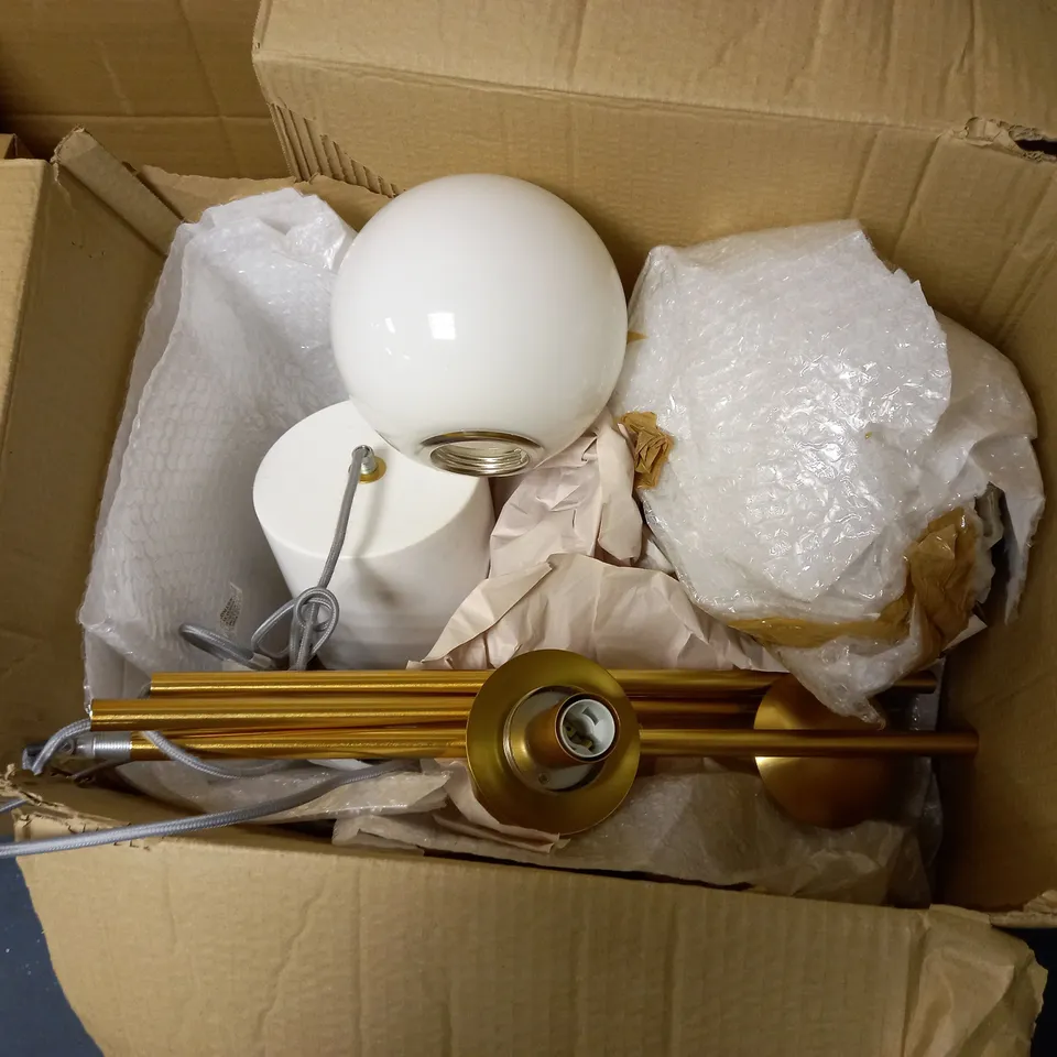 WEST ELM SPHERE PLUS STEM BRASS FLOOR LAMP