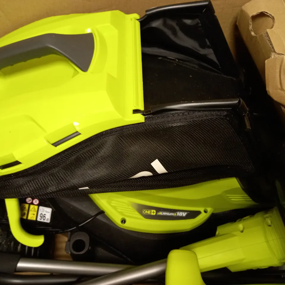 RYOBI 18V ONE+ CORDLESS 33CM LAWNMOWER AND TRIMMER
