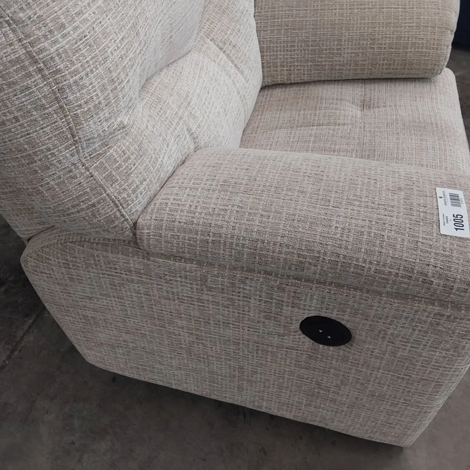 QUALITY BRITISH DESIGNER G PLAN STRATFORD POWER RECLINING EASY CHAIR WAFFLE CARAMEL FABRIC 
