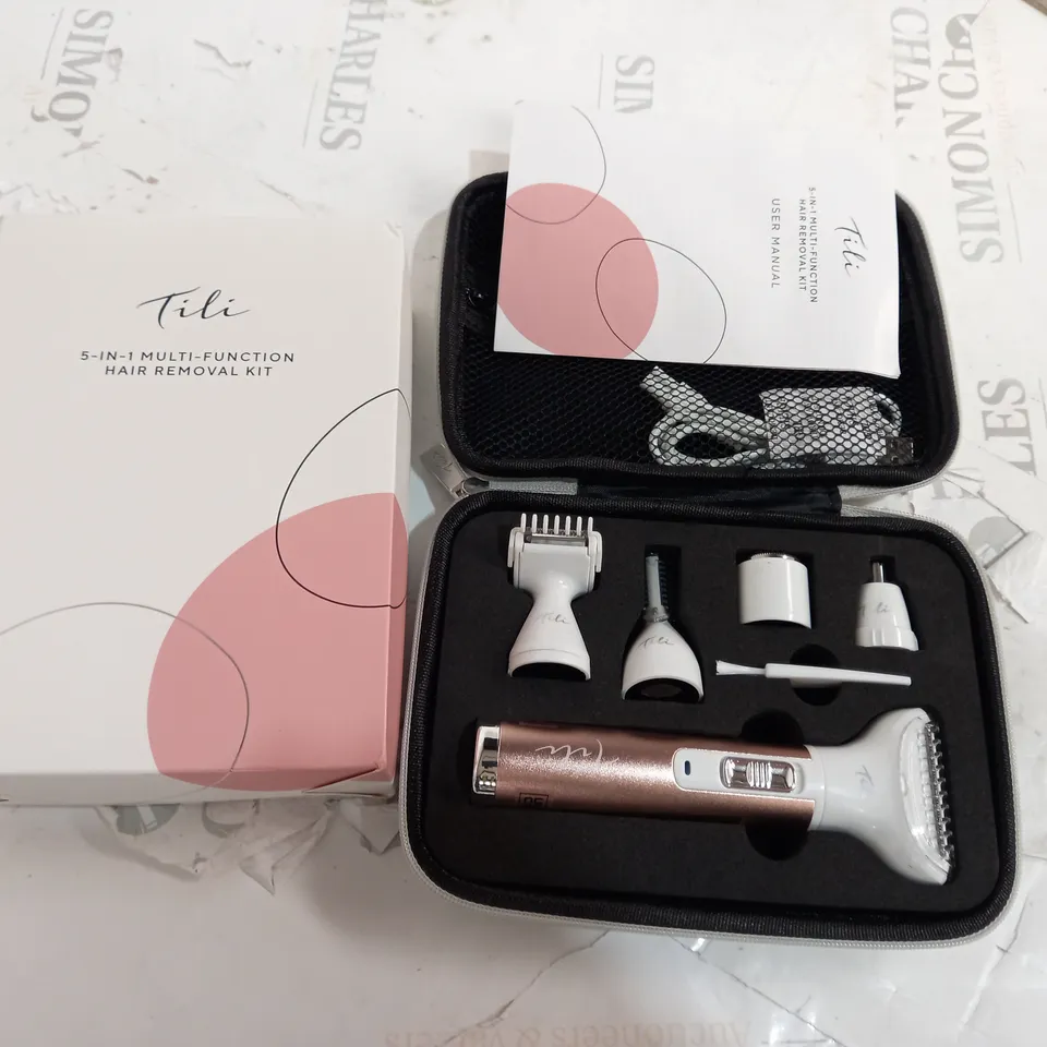BOXED TILI 5-IN-1 MULTI FUNCTIONAL HAIR REMOVAL KIT PINK