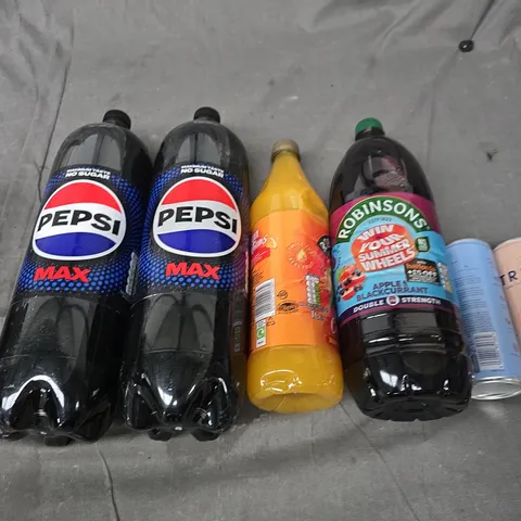APPROXIMATELY 8 ASSORTED DRINKS TO INCLUDE PEPSI MAX (2L), ROBINSONS FRUIT CREATIONS (1L), TRIP PEACH GINGER (250ML), ETC - COLLECTION ONLY