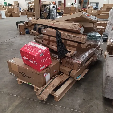 PALLET OF ASSORTED, INCOMPLETE FURNITURE PARTS AND PIECES