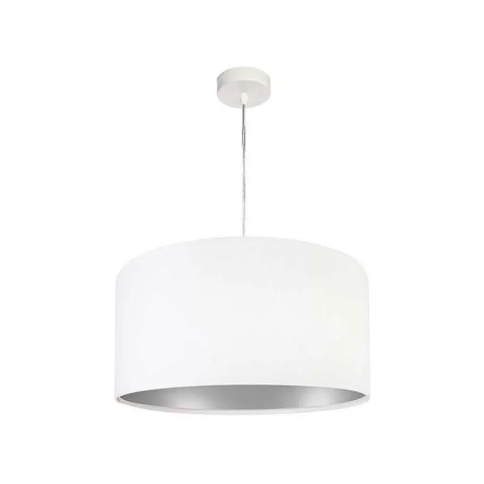 BOXED BPS CONCEPT LILIA VELVET CHANDELIER PENDANT 1 LIGHT WHITE SILVER 40CM DIAMETER