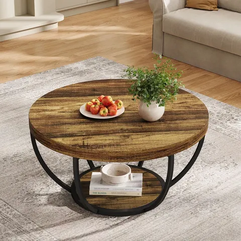 BOXED MAISSANE FLOOR SHELF COFFEE TABLE WItH STORAGE (1 BOX)