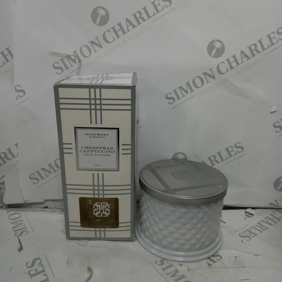 BOXED HOMEWQORK CHRISTMAS CAPPUCCINO DIFFUSER & CHRISTMAS CAPPUCCINO CANDLE