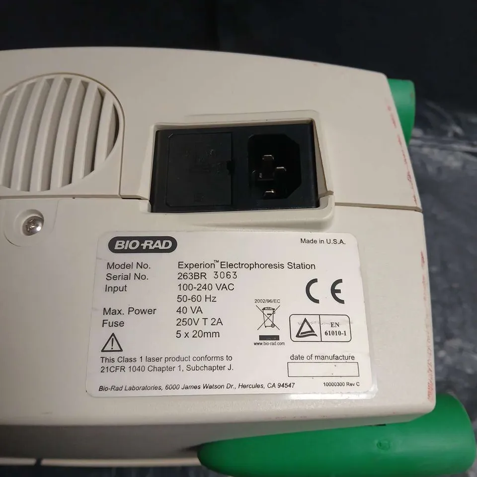 BIO-RAD EXPERION ELECTROPHORESIS STATION – MODEL 263BR 3063, 100-240 VAC