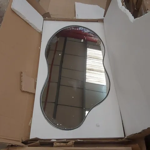 BOXED METAL ASYMMETRICAL MIRROR 