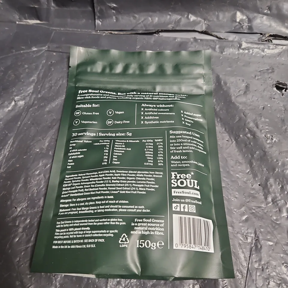 FREE SOUL MANGO GREENS – 150G