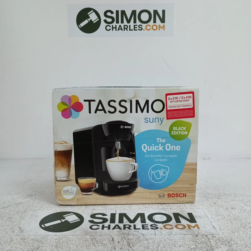 TASSIMO THE QUICK ONE COFFEE MACHINE – BLACK EDITION (BOSCH)