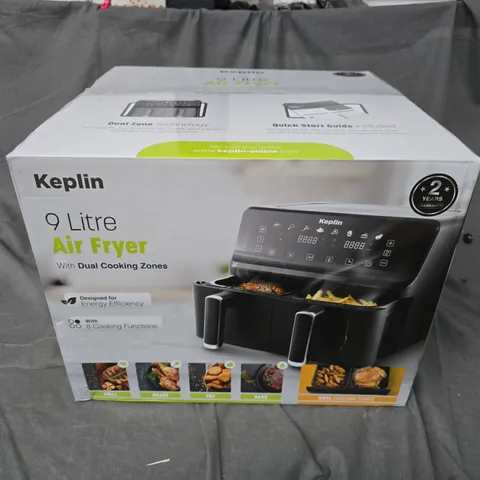 BOXED KEPLIN 9 LITRE AIR FRYER WITH DUAL COOKING ZONES