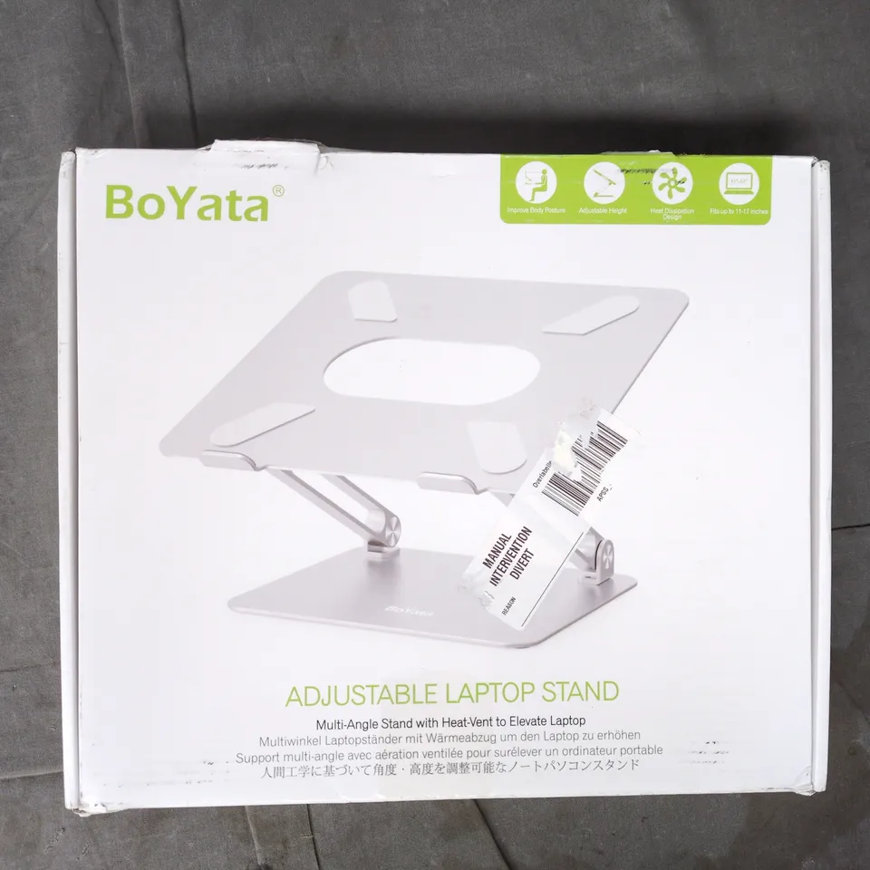 BOXED BOYATA ADJUSTABLE LAPTOP STAND