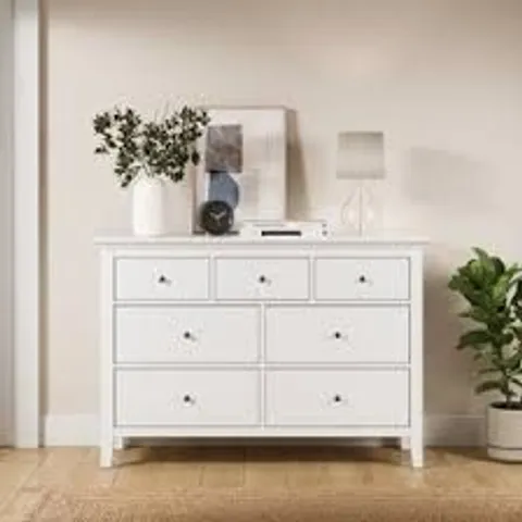 BOXED LYNTON 7 DRAWER CHEST - WHITE (2 BOXES)