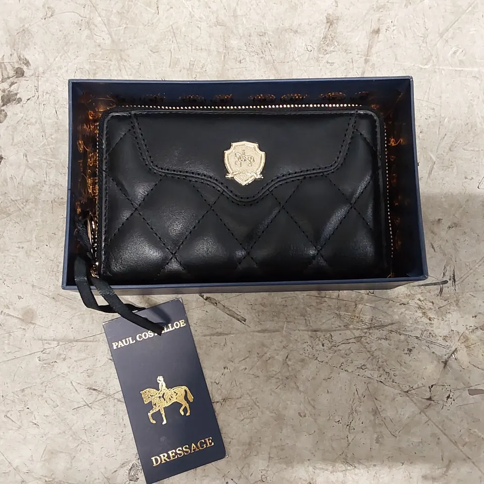 BOXED PAUL COSTELLA DRESSAGE BLACK ZIP WALLET (1 BOX)