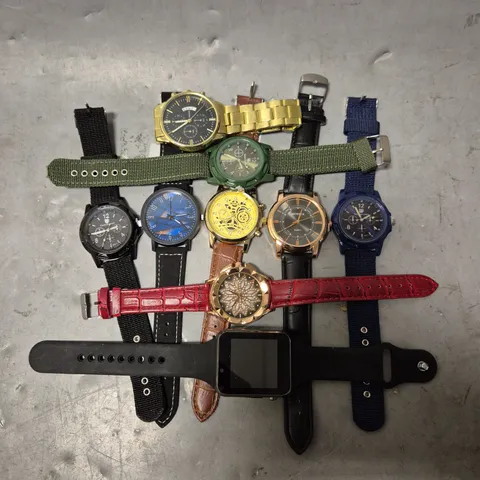 SET OF APPROXIMATELY 9 ASSORTED WATCHES TO INCLUDE - GEMIUS ARMY , WOKAI ETC
