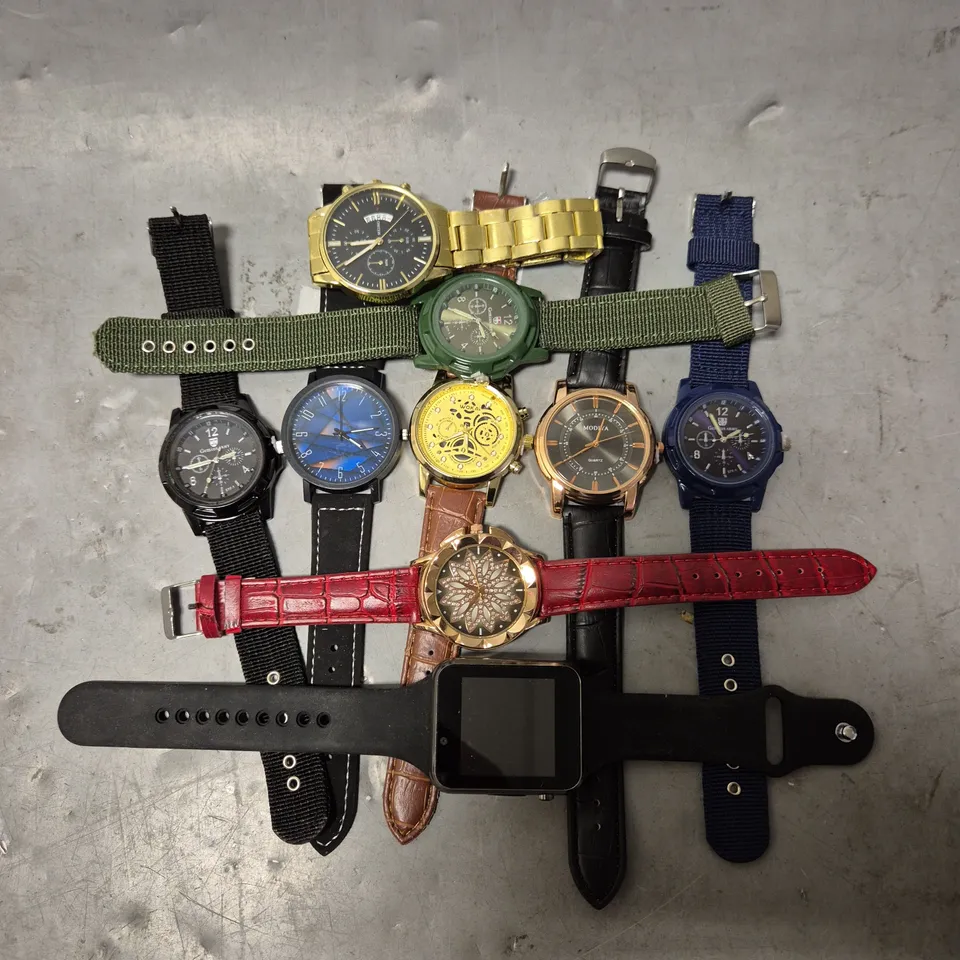 SET OF APPROXIMATELY 9 ASSORTED WATCHES TO INCLUDE - GEMIUS ARMY , WOKAI ETC