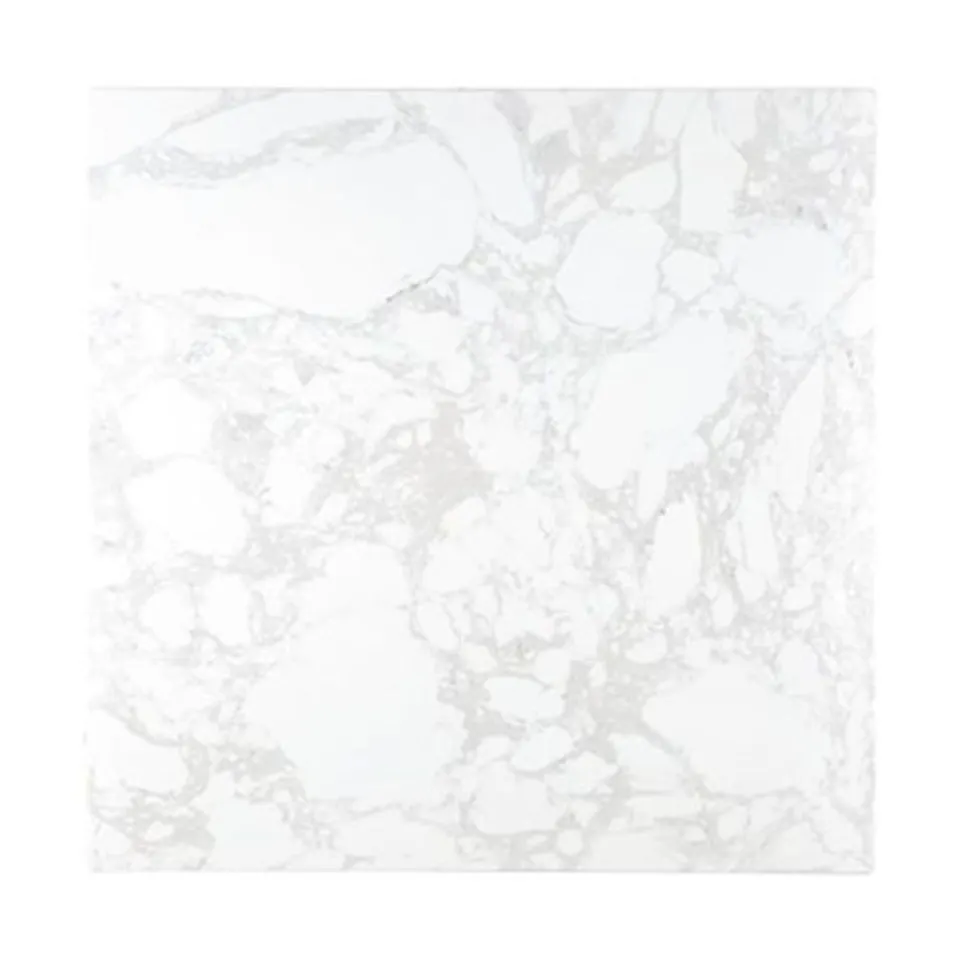 BOXED BOLERO SQUARE MARBLE EFFECT TABLETOP WHITE 600MM