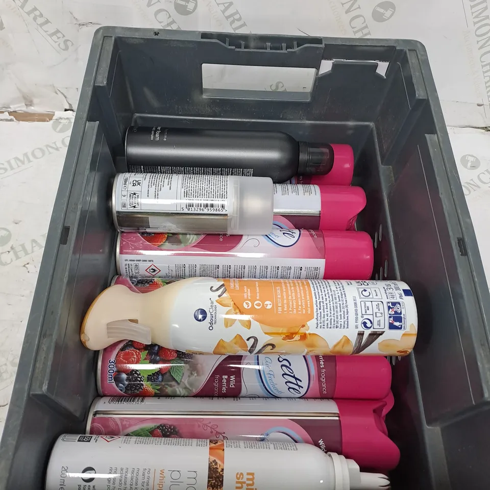 ASSORTED AEROSOLS TO INCLUDE FEBREZE MIRROR EFFECT EFFECT , SHOWER FOAM ,  ETC - COLLECTION ONLY 