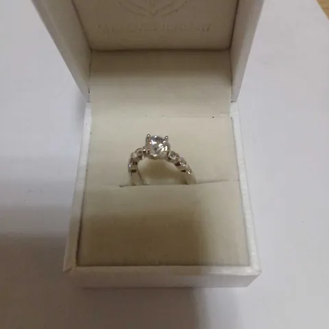 DIAMONIQUE 1.3CT TW SOLITAIRE RING STERLING SILVER 