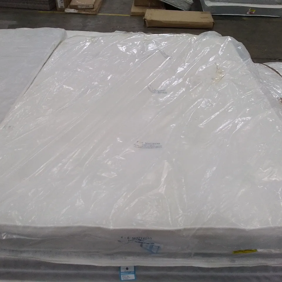 QUALITY BAGGED 4'6" DOUBLE MEMORY OPEN COIL MATTRESS