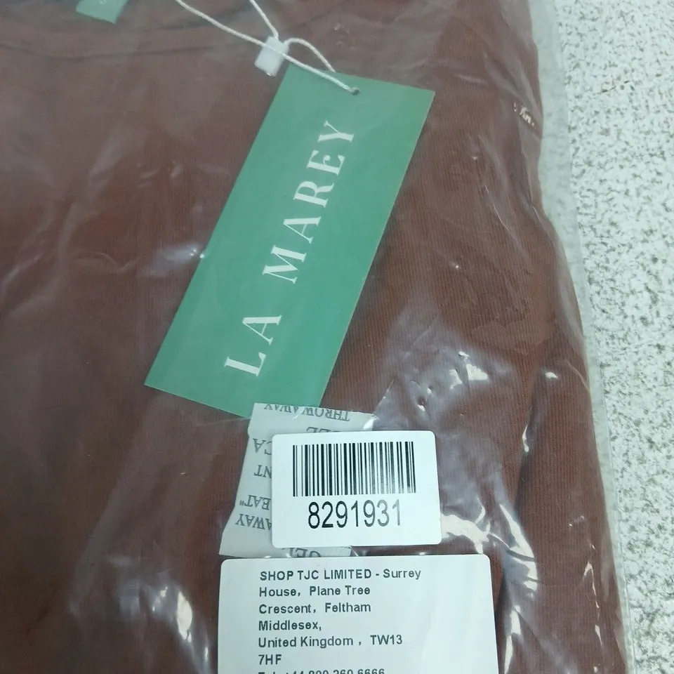 LA MAREY BROWN KNIT TOP – UK SIZE S