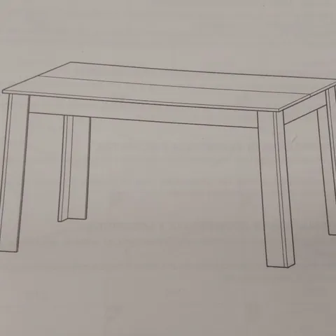 BOXED WOODEN DINING TABLE