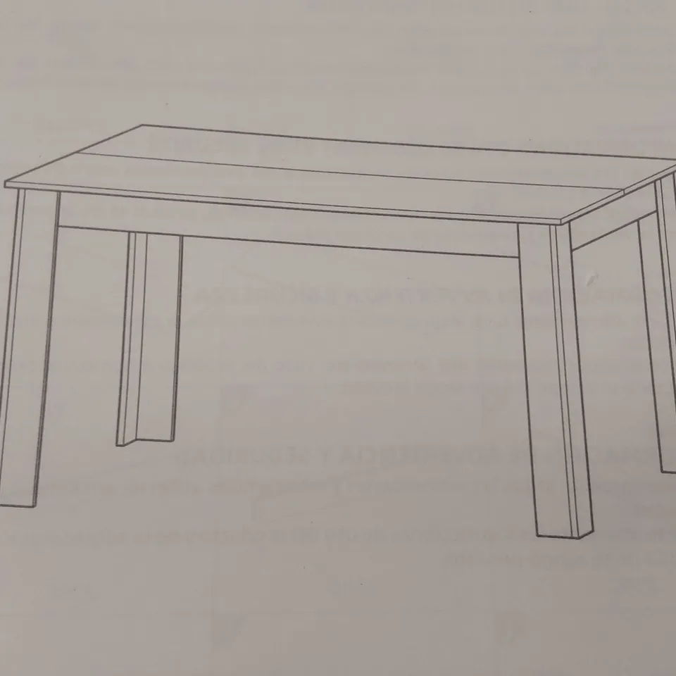 BOXED WOODEN DINING TABLE