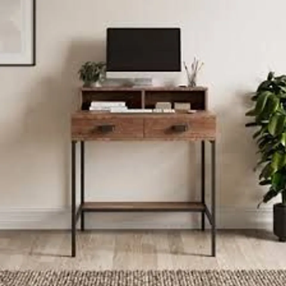 BOXED FULTON STEP UP DESK - PINE EFFECT (1 BOX)