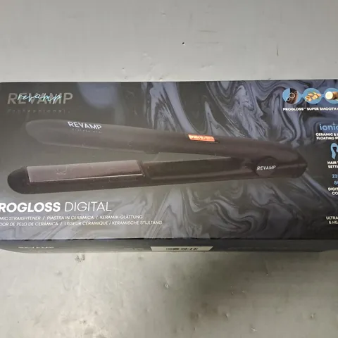 BOXED REVAMP PROGLOSS DIGITAL CERAMIC STRAIGHTENER ST-1000-GB