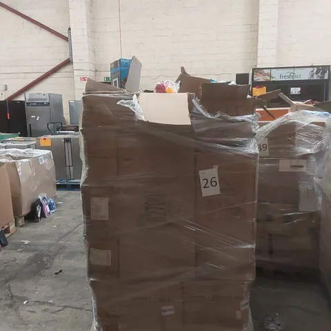 PALLET TO CONTAINING A VERY LARGE QUANTITY OF ASSORTED ITEMS INCLUDING: BEER PONG SETS, VACUUM BAGS, PET CAR SEAT COVERS, BUBBLE MOWER TOYS ECT