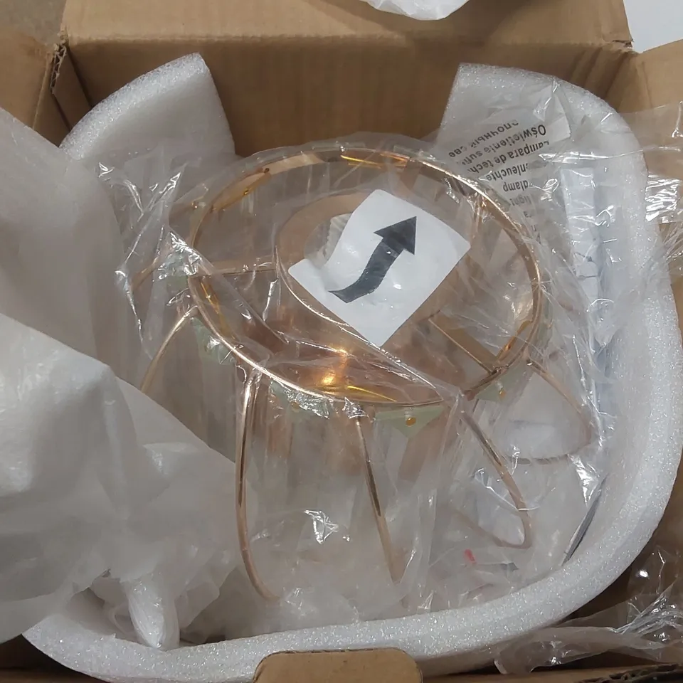 BOXED CRYSTAL CHANDELIER CEILING LIGHT, MODERN SMALL FLUSH MOUNT CEILING LAMP (1 BOX)