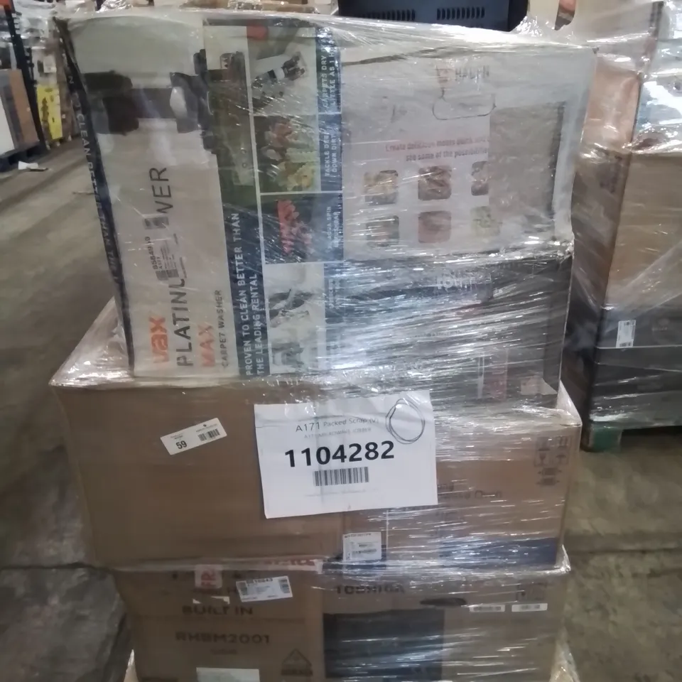 PALLET OF APPROXIMATELY 14 UNPROCESSED RAW RETURN MICROWAVES TO INCLUDE;