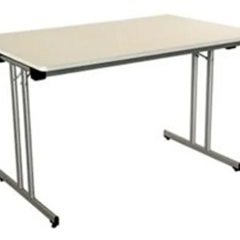 TWO FLEXFURN FOLDAWAY PREMIUM WHITE OFFICE DESKS