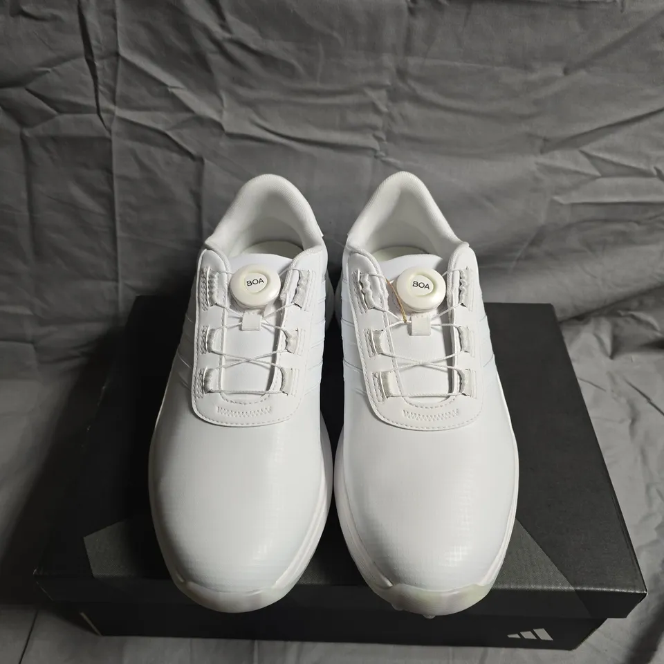 BOXED PAIR OF ADIDAS WOMENS S2G BOA 24 GOLF SNEAKERS - UK SIZE 6.5