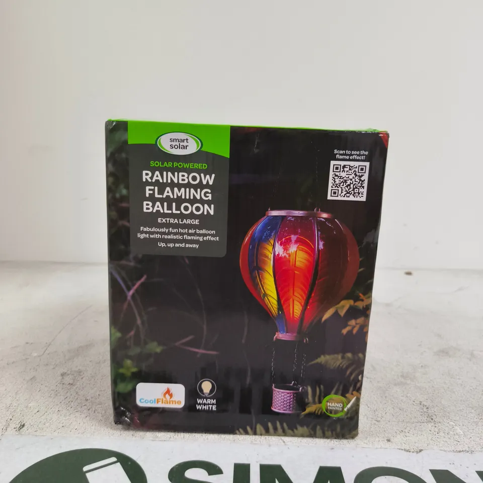SMART SOLAR RAINBOW FLAMING BALLOON – SOLAR POWERED GARDEN LIGHT