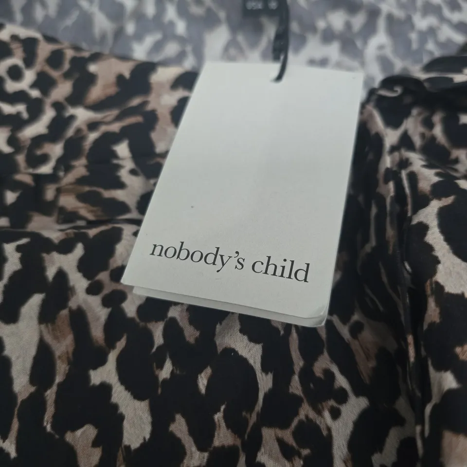NOBODY'S CHILD EMMIE BLOUSE – LEOPARD PRINT, UK 14 (EU 42, USA 10)
